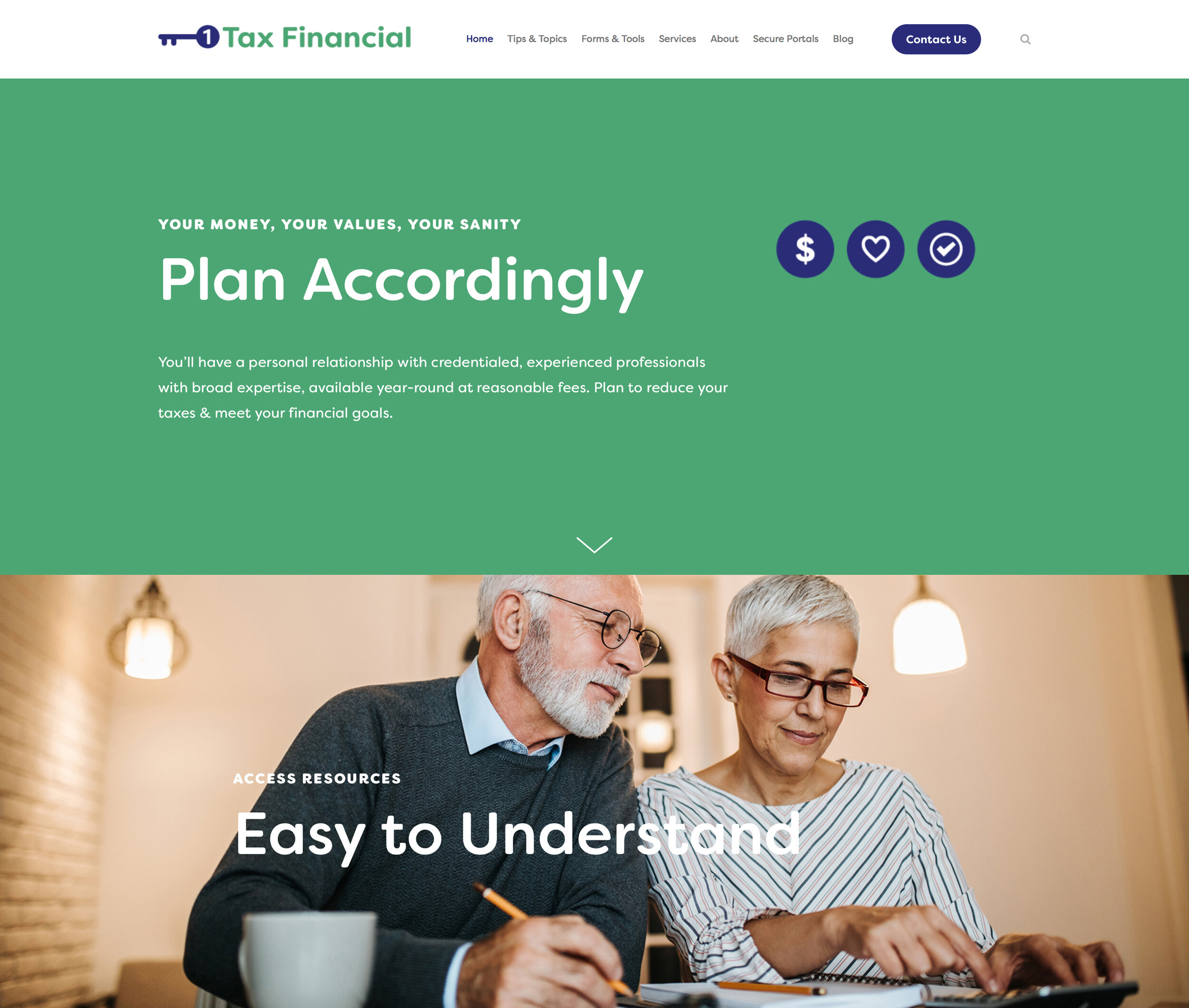 1 tax financial website