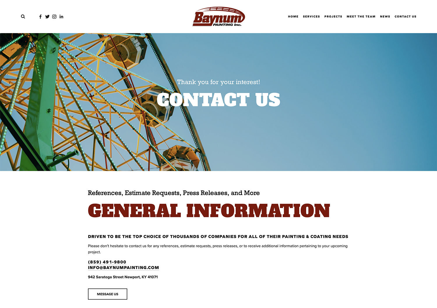 baynum website