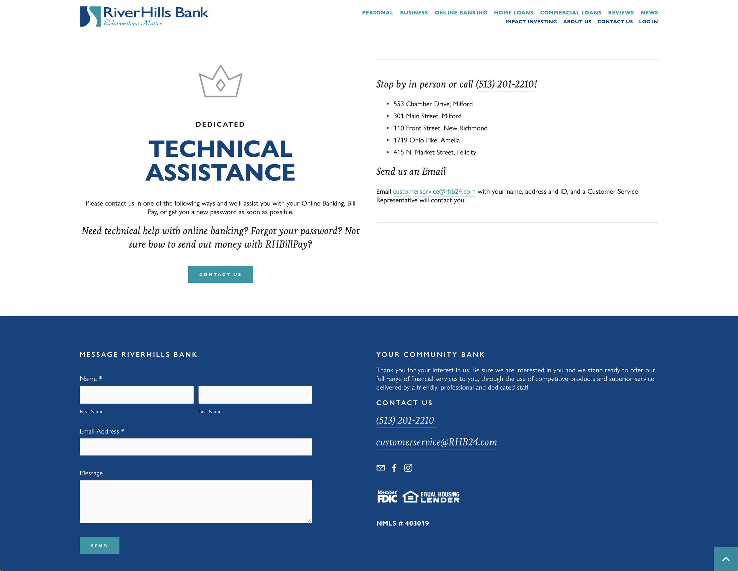 riverhills bank website