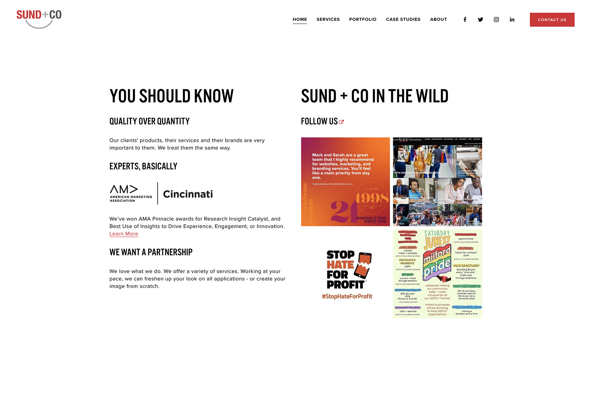 sund + co website